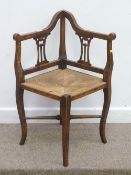 Early 20th century oak corner chair