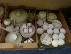 Susie Cooper tea ware, Royal Tuscan Cascade coffee service, etc in two boxes