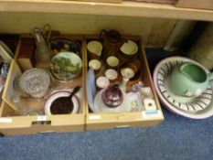 Hornsea Bronte coffee service, Victorian toilet bowls, 1930's jug decorated with tulips, other