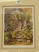 'Down the Garden' limited edition colour print by Judy Boyes, signed, titled and numbered 138/850