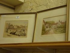 'Bridlington Quay' and 'Sewerby near Bridlington', pair watercolours