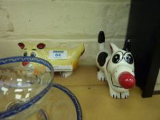 Two Lorna Bailey dogs 'Doodles' and 'Dasher'