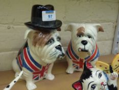 Two Manor Collectables 'Churchill the Dog' and 'Winston Churchill the Dog'
