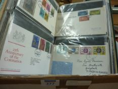 Collection of first day covers in five albums