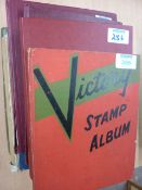 World stamps in eight albums