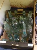 Collection of old bottles including John Smiths Tadcaster etc