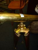 Brass telescope on hardwood tripod