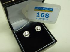 Pair of dress ear-rings stamped 925