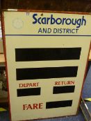 Scarborough & District Bus department time table board