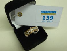 Channel set diamond ring stamped 375