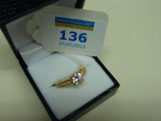 Cubic zirconia dress ring stamped 925