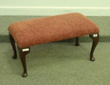Rectangular upholstered footstool, 80cm