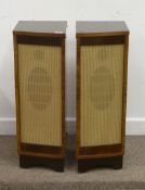 Pair vintage/retro walnut speaker cabinets