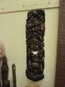 African carved wall hanging, 80cm