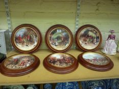 Set of six Royal Doulton limited edition 'Hunting Scene' plates after Haywood Hardy