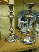 Pair of WMF silver-plated candlesticks 24.5cm