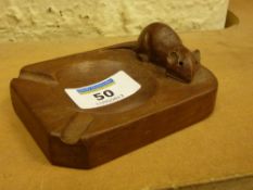 Mouseman oak ashtray by Thompson of Kilburn