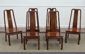 Set six Chinese rosewood dining chairs