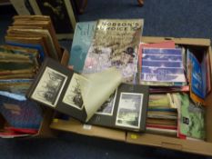 Large collection of theatre memorabilia including SJT signed posters, old photograph album, assorted