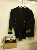 Naval uniform; a red lined cape