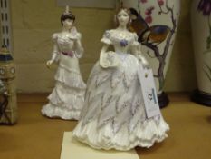 Royal Worcester figure 'The Last Waltz' with certificate and Coalport figure 'Eugenie'