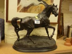 Bronzed sculpture of a horse 33cm