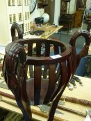 Mahogany Egyptian style jardiniere stand