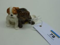 Royal Worcester group 'Puppies' no.3133 date code 1951 length 8cm
