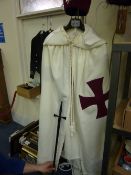 Knights Templar Provincial apron and collar, sword and accompanying regalia