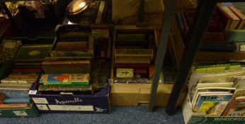 Books in five boxes