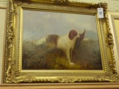 Spaniel Retrieving a Pheasant 19th Century oil on canvas signed W Wassen