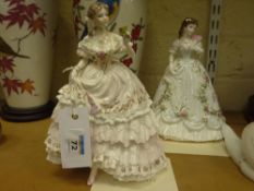 Two Royal Worcester figures 'The Fairest Rose' and 'Queen of Hearts', both with certificates