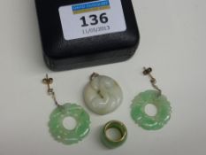 Jade pendants, ear-rings and charm