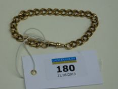 Gold link bracelet hallmarked 9ct approx 22gm