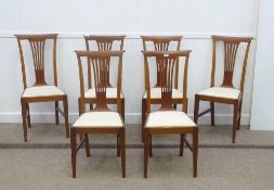 Set of six Edwardian mahogany dining chairs