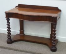 Victorian figured mahogany Duchess dressing/side table with barley twist columns