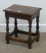 Victorian oak stool