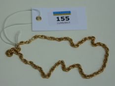 Yellow metal multi-link necklace approx 13gm