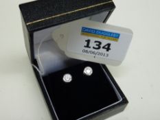 Pair of stud ear-rings stamped 925
