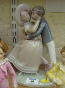 Lladro group courting couple
