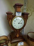 Edwardian inlaid mahogany mantle clock 29cm