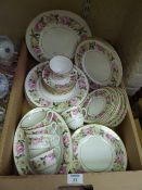 Collection of Royal Worcester Royal Garden 'Elgar' dinner and tea ware in one box