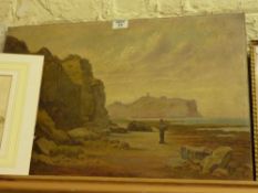 Scarborough Headland from Cornelian Bay, 19th Century oil on canvas