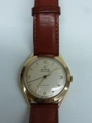 Cyma automatic cymaflex gold watch hallmarked 9ct no227262