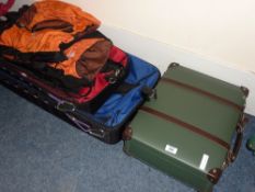 Two large Kiva mountaineering bags as unused, ruck sacks, globe trotter case etc
