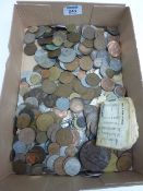 Two WW I medals, Lusitania medal and a collection of coins