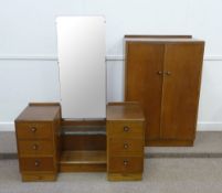 Early 20th Century oak dressing table and matching tallboy