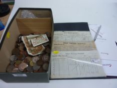 Three Great Western Railway 'Way Bills', Concorde souvenir writing paper and pen and a collection of