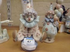 Two Lladro clowns