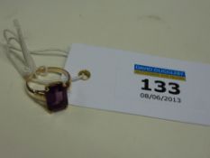 Amethyst ring stamped 10k
